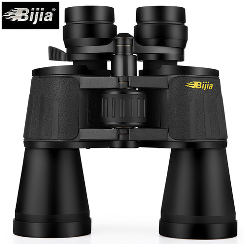 BIJIA 10-120X80 professional zoom optical hunting binoculars wide angle camping telescope with tripod interface