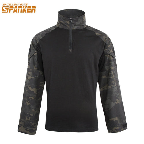 EXCELLENT ELITE SPANKER Mens Military Long Sleeve Camouflage T-shirts Brand Army Combat Tactical Long Sleeve Hunting Man T-Shirt