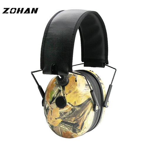 ZOHAN Electronic Earmuff NRR23DB Single Microphone Hunting Earmuffs Tactical Shooting Hearing Protection