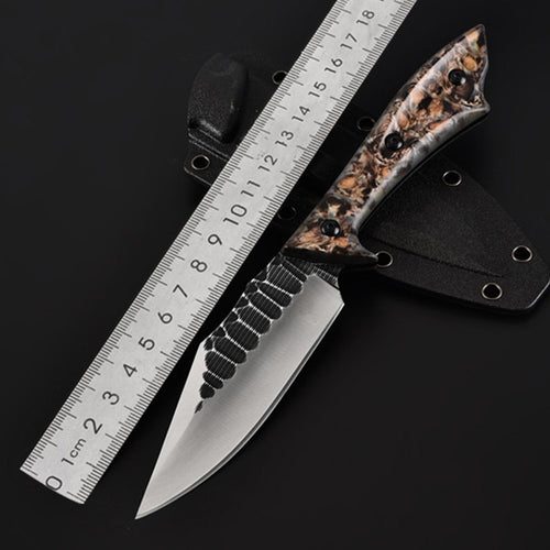 8CR15MOV Fixed Blade Fiberglass Handle Outdoor Tactical Hunting Knife Camping Hiking Fishing Knives Survival Tool EDC Butterfly