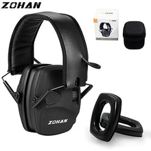 Load image into Gallery viewer, ZOHAN Electronic Earmuff NRR22DB  Hunting Earmuffs Tactical Shooting Hearing Protection And One Pair Of Replacement Gel Ear Cup