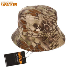 Load image into Gallery viewer, EXCELLENT ELITE SPANKER Outdoor Men Bucket Cap Fisherman Hat Camo Tactical Boonie Cap Round Edge Hunting Camping Hiking