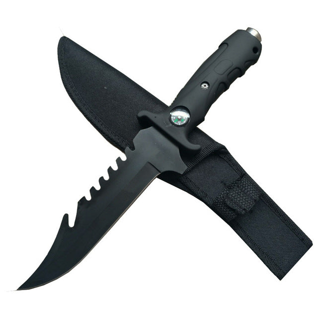 59HRC Tactical Knives Outdoor Wilderness Fixed Blade Knife Survival Rescue Tools Camping Hunting Combat Knife Multi Cutter EDC