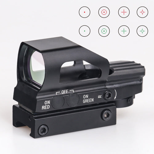 BIJIA 20mm Rail Riflescope Hunting Airsoft Optics Scope Collimator Red Dot Sight Reflex 4 Reticle Tactical Gun Accessories
