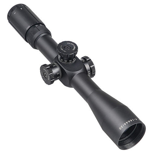 BIJIA 4-14X44 FFP Riflescope First Focal Plane and Side Parallax 30mm Tube with 20mm Picatinny Scope Ring